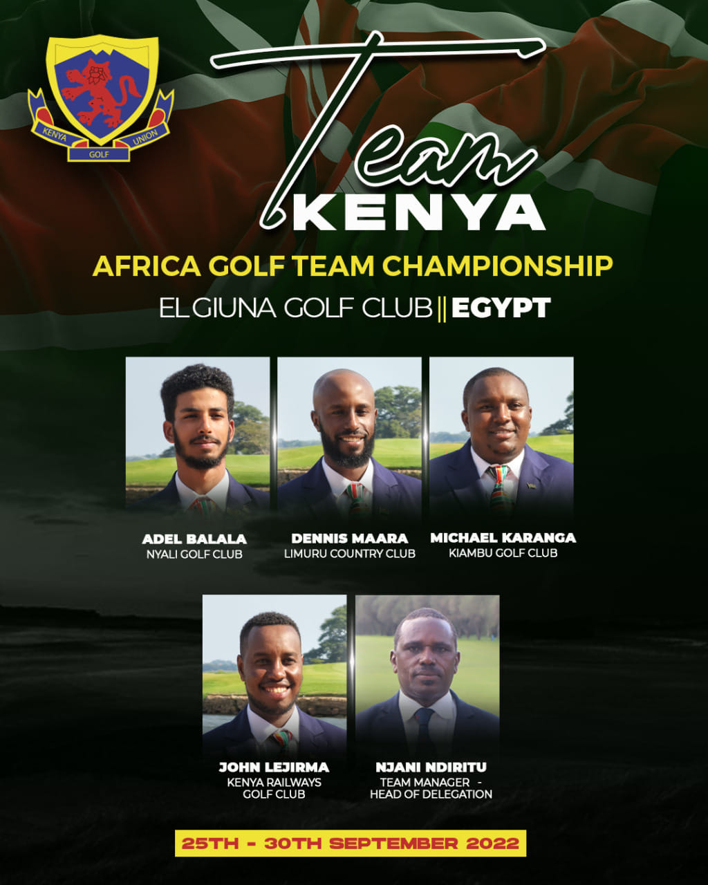 Kenya Team to All Africa Golf Championship