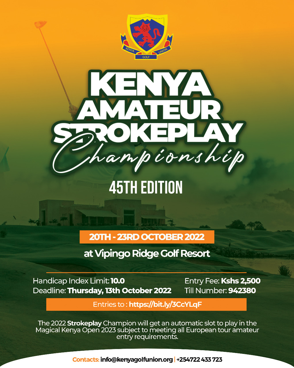 2022 KENYA AMATEUR STROKEPLAY CHAMPIONSHIP